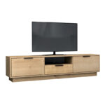 Έπιπλο τηλεόρασης Mensa Megapap χρώμα φυσικό οξιάς 180x35x43cm. - Image 3