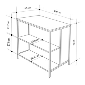 Τραπέζι μπαρ Detroit Megapap χρώμα sapphire oak - silky black 100x60x95εκ. - Image 6