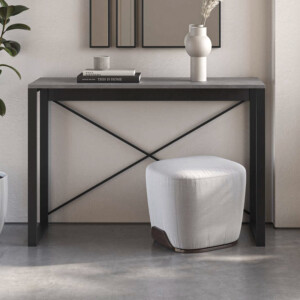 Κονσόλα Archie Megapap χρώμα γκρι ρετρό - μαύρο 110x35x75εκ. - Image 2