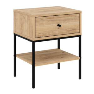 Κομοδίνο Lisa Megapap χρώμα saphhire oak 45x35x56εκ. - Image 5