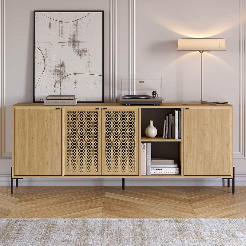 Μπουφές Naive Megapap χρώμα sapphire oak 204x40x80εκ. Μπουφές Naive Megapap χρώμα sapphire oak 204x40x80εκ.