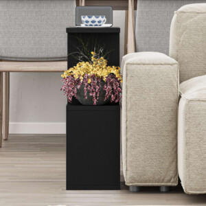 Τραπεζάκι βοηθητικό Homemania Megapap χρώμα μαύρο 60x20x60εκ. - Image 3