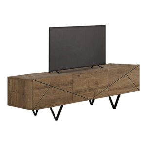 Έπιπλο τηλεόρασης Jakomen Megapap χρώμα ανοιχτό καρυδί 160x36,8x43εκ. - Image 4