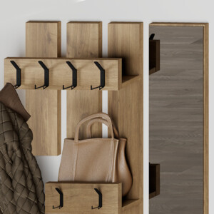 Έπιπλο εισόδου Vesty Megapap χρώμα ανοιχτό καρυδί 100x30x61εκ. - Image 4