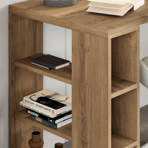 Γραφείο εργασίας Colmar Megapap χρώμα ανοιχτό καρυδί 140x60x75εκ - Image 3