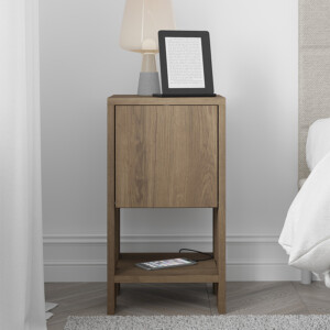 Κομοδίνο Ema Megapap χρώμα ανοιχτό καρυδί 30x30x55εκ. - Image 3