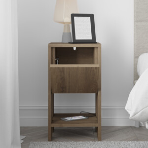 Κομοδίνο Ema Megapap χρώμα ανοιχτό καρυδί 30x30x55εκ. - Image 4