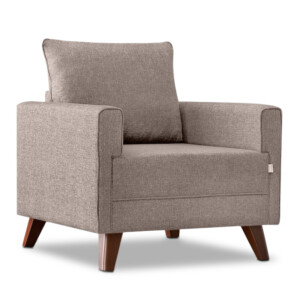 Πολυθρόνα Bella Megapap υφασμάτινη χρώμα κρεμ 82x81x85εκ. - Image 5