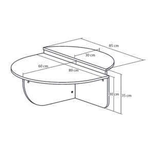 Τραπεζάκι σαλονιού Nilvia Megapap χρώμα καρυδί Ø85x35εκ. - Image 7