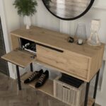 Κονσόλα με καθρέπτη Suzy Megapap χρώμα sepet oak 90x29,6x76εκ. - Image 4