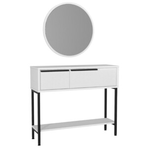 Κονσόλα με καθρέπτη Suzy Megapap χρώμα λευκό 90x29,6x76εκ. - Image 6