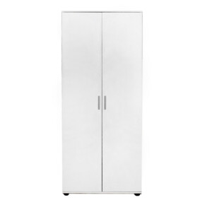 Ντουλάπα ρούχων Trendline Megapap δίφυλλη χρώμα λευκό 80x47x187εκ. - Image 3