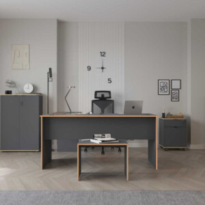 Τραπεζάκι σαλονιού - γραφείου Rio Megapap χρώμα ανθρακί 60x40x43εκ. - Image 2