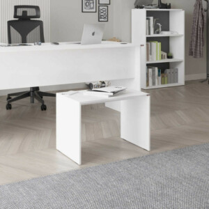 Τραπεζάκι σαλονιού - γραφείου Rio Megapap χρώμα λευκό 60x40x43εκ. - Image 2