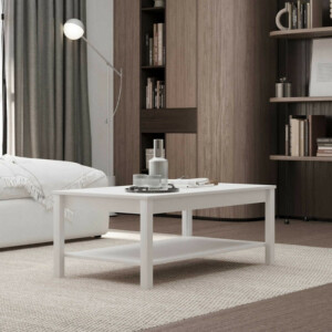 Τραπεζάκι σαλονιού Rustic Megapap χρώμα λευκό 103x60x40εκ. - Image 2