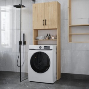 Έπιπλο πλυντηρίου Holton Megapap χρώμα sapphire oak 65,5x30x180εκ. - Image 3