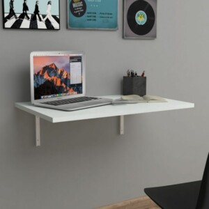 Τραπέζι κουζίνας - Γραφείο επιτοίχιο πτυσσόμενο Ravan Megapap χρώμα λευκό 72x45εκ. - Image 2