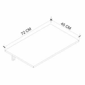 Τραπέζι κουζίνας - Γραφείο επιτοίχιο πτυσσόμενο Ravan Megapap χρώμα λευκό 72x45εκ. - Image 4