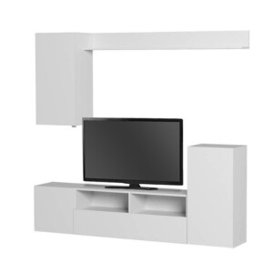 Σύνθεση τηλεόρασης Rodos Megapap χρώμα λευκό 210,2x36x90,4εκ. - Image 4