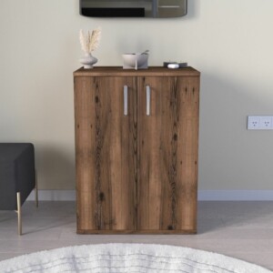 Παπουτσοθήκη - Ντουλάπι Manolo Megapap χρώμα καπνιστή καρυδιά 60x38x81,4εκ. - Image 4