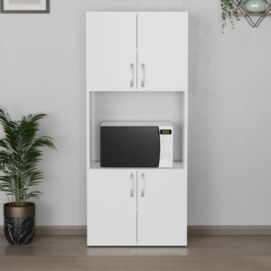 Ντουλάπα κουζίνας Armado Megapap χρώμα λευκό 60x32x140εκ. - Image 3