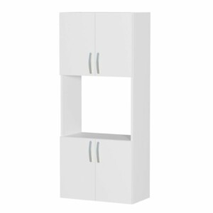 Ντουλάπα κουζίνας Armado Megapap χρώμα λευκό 60x32x140εκ. - Image 4