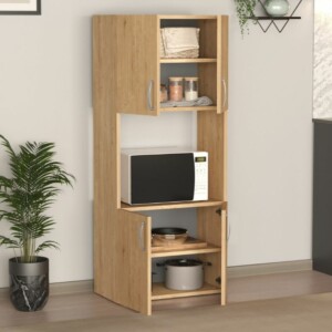 Ντουλάπα κουζίνας Armado Megapap χρώμα sapphire oak 60x32x140εκ. - Image 2
