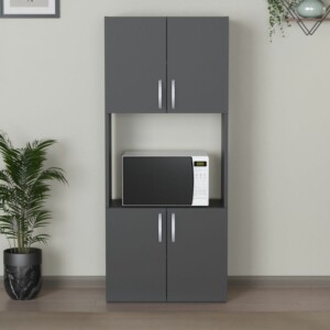 Ντουλάπα κουζίνας Armado Megapap χρώμα ανθρακί 60x32x140εκ. - Image 3