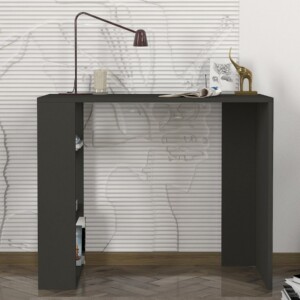 Γραφείο εργασίας Netenia Megapap χρώμα ανθρακί 90x40x74εκ. - Image 2