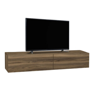 Έπιπλο τηλεόρασης επιτοίχιο Aristo Megapap με LED χρώμα καρυδί 135x31,6x25εκ. - Image 6