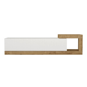 Έπιπλο τηλεόρασης επιτοίχιο Volare Megapap χρώμα λευκό - sapphire oak 150x29,6x38,6εκ. - Image 7