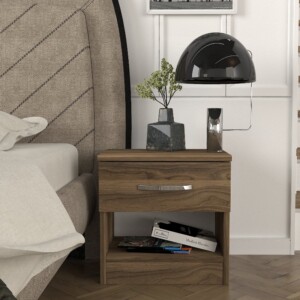 Κομοδίνο Lube Megapap χρώμα καρυδί 40x28,2x40εκ. - Image 3