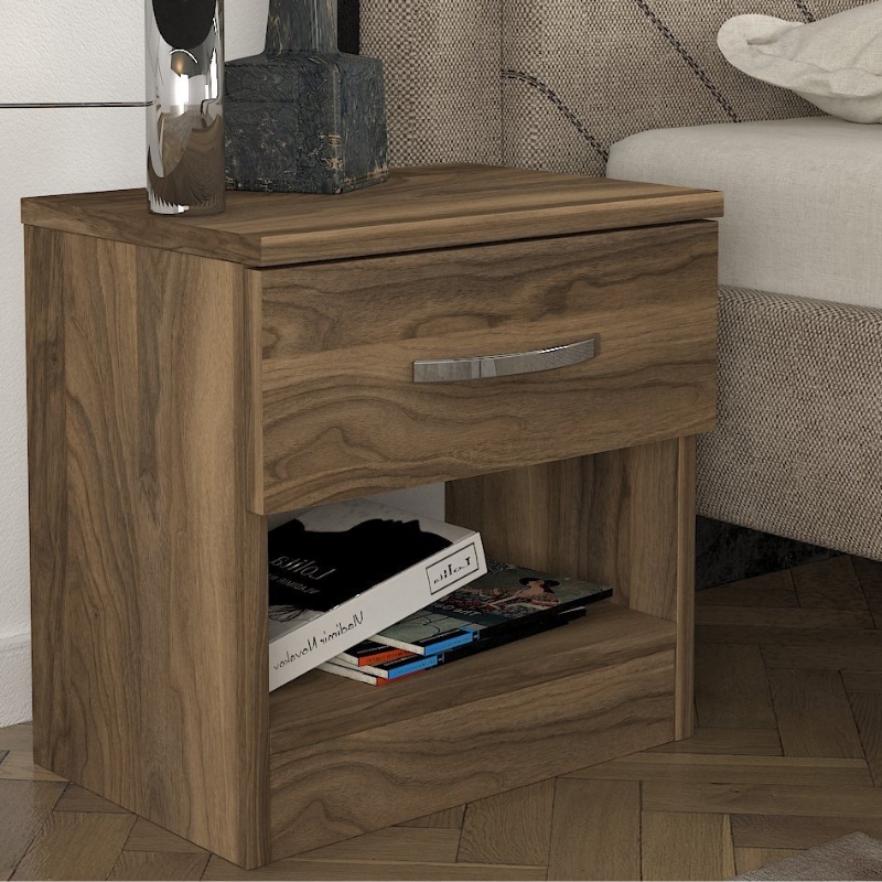 Κομοδίνο Lube Megapap χρώμα καρυδί 40x28 Κομοδίνο Lube Megapap χρώμα καρυδί 40x28