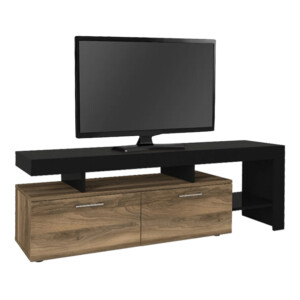 Έπιπλο τηλεόρασης Acnes Megapap χρώμα μαύρο - καρυδί 160x40x53εκ. - Image 5