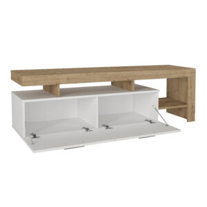 Έπιπλο τηλεόρασης Acnes Megapap χρώμα λευκό - sapphire oak 160x40x53εκ. - Image 6