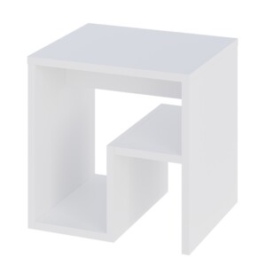 Τραπεζάκι βοηθητικό - Κομοδίνο Bon Megapap χρώμα λευκό 40x35x40εκ. - Image 2