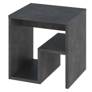 Τραπεζάκι βοηθητικό - Κομοδίνο Bon Megapap χρώμα γκρι ρετρό 40x35x40εκ. - Image 2