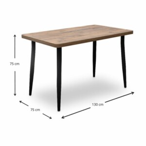 Τραπέζι Levico Megapap χρώμα ακακίας 130x75x75εκ. - Image 5