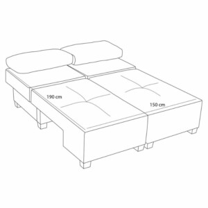 Καναπές - κρεβάτι πολυμορφικός Perenna Megapap τριθέσιος υφασμάτινος χρώμα ανθρακί 233x93x83εκ. - Image 11