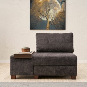 Πολυθρόνα - κρεβάτι Perenna Megapap υφασμάτινη χρώμα ανθρακί 116x93x83εκ. - Image 4