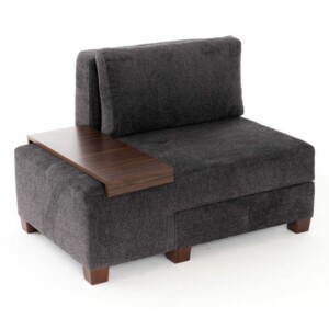 Πολυθρόνα - κρεβάτι Perenna Megapap υφασμάτινη χρώμα ανθρακί 116x93x83εκ. - Image 5