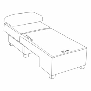 Πολυθρόνα - κρεβάτι Perenna Megapap υφασμάτινη χρώμα ανθρακί 116x93x83εκ. - Image 8
