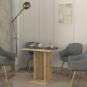 Τραπέζι Allos Megapap χρώμα sapphire oak 75x75x77εκ. - Image 4