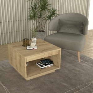 Τραπεζάκι σαλονιού Onda Megapap χρώμα sapphire oak 60x60x40εκ. - Image 2