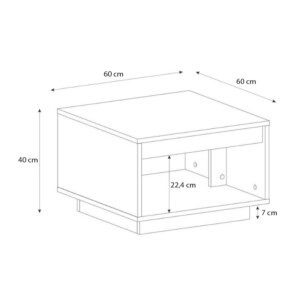 Τραπεζάκι σαλονιού Onda Megapap χρώμα sapphire oak 60x60x40εκ. - Image 6