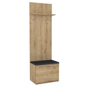 Έπιπλο εισόδου Track Megapap χρώμα sapphire oak 60x38,2x190εκ. - Image 5