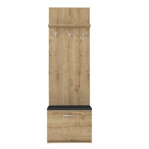 Έπιπλο εισόδου Track Megapap χρώμα sapphire oak 60x38,2x190εκ. - Image 7