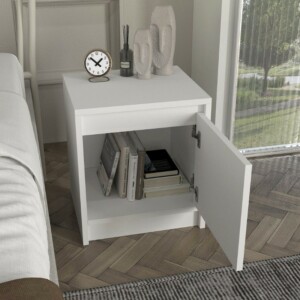 Κομοδίνο Conve Megapap χρώμα λευκό 40x35x45εκ. - Image 4