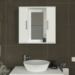 Καθρέπτης μπάνιου Surra Μegapap χρώμα λευκό 65x15,3x65εκ. - Image 5