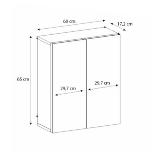 Καθρέπτης μπάνιου Binary Μegapap χρώμα λευκό 60x17,2x65εκ. - Image 6